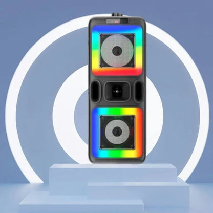 Neovud Boombox 1200 Wireless Mic, RGB Lightning 40 W Bluetooth Party Speaker 20HRS Battery (Black, Stereo Channel)
